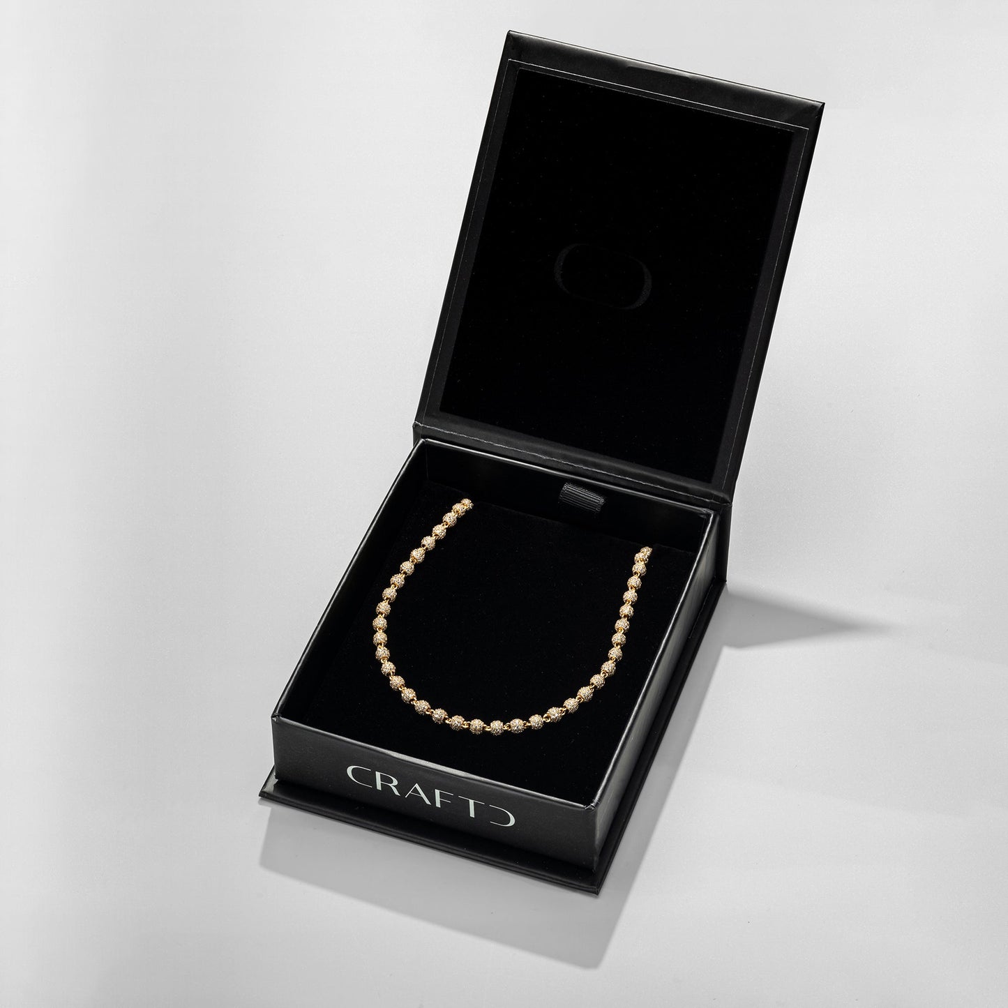 Collana con Pendente a Sfera Iced (Oro) 4mm