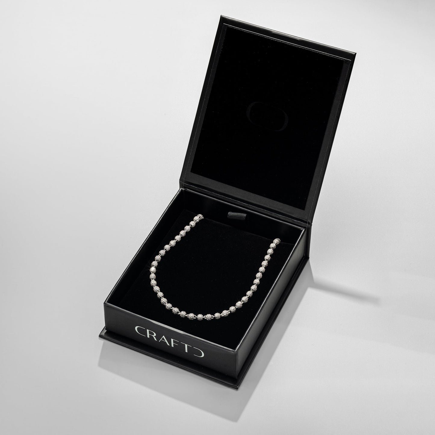 Collana con Pendente a Sfera Iced (Argento) 4mm