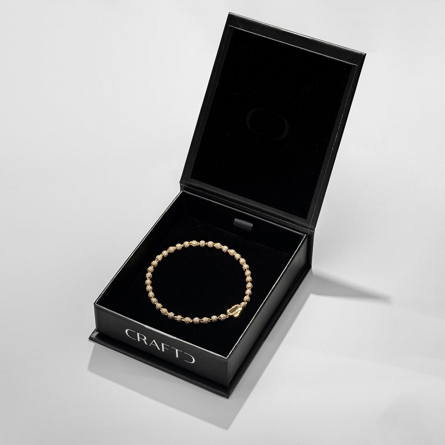 Bracciale Pendente a Sfera Iced (Oro) 4mm