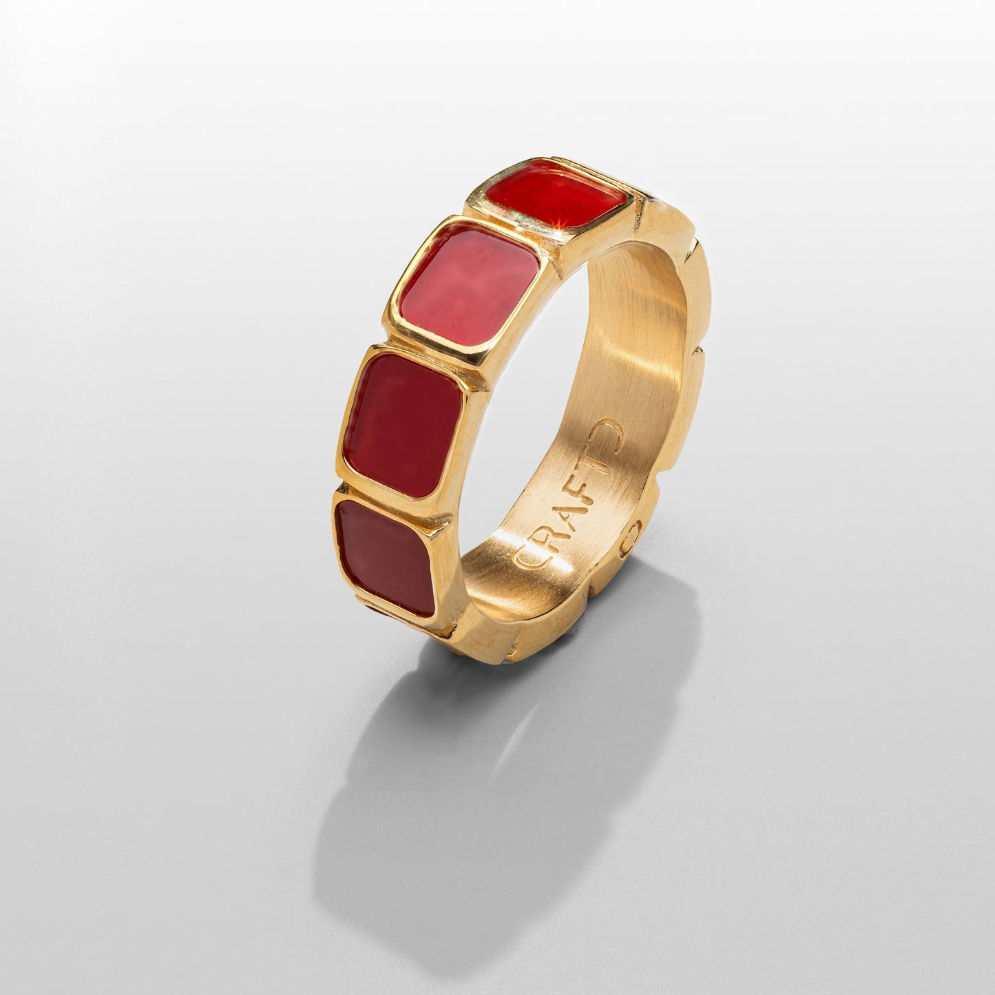 Anello in Oro con Pietra Rossa