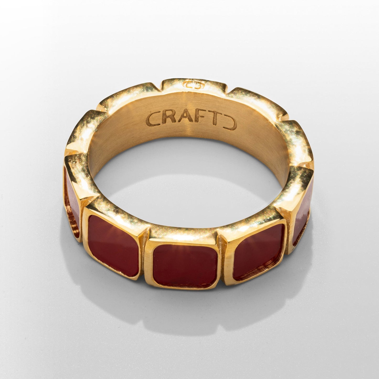 Anello in Oro con Pietra Rossa