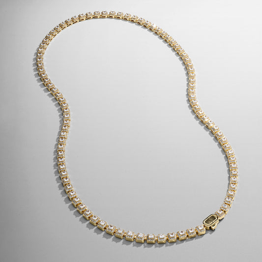 Collana Tennis in Pietra Cluster (Oro)