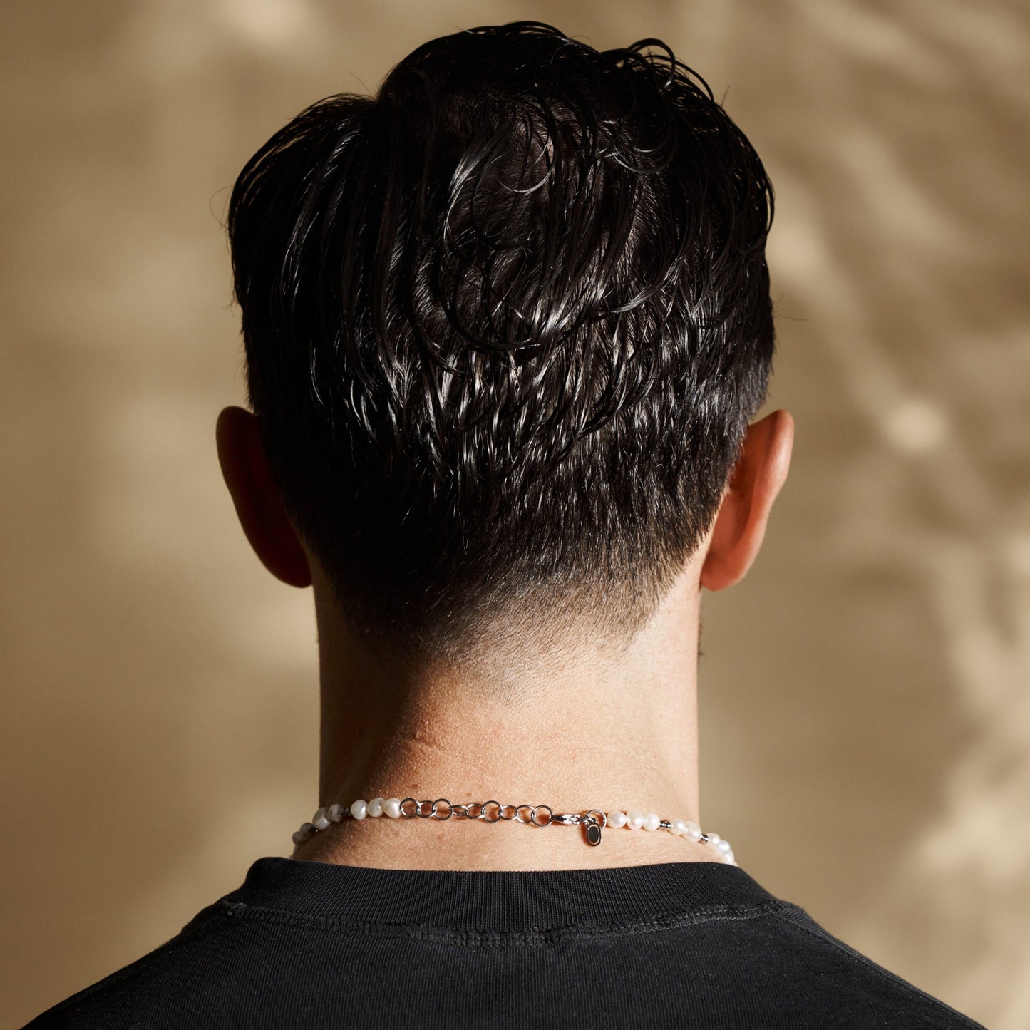 Collana di Perle Vere Iced Beaded (Argento)