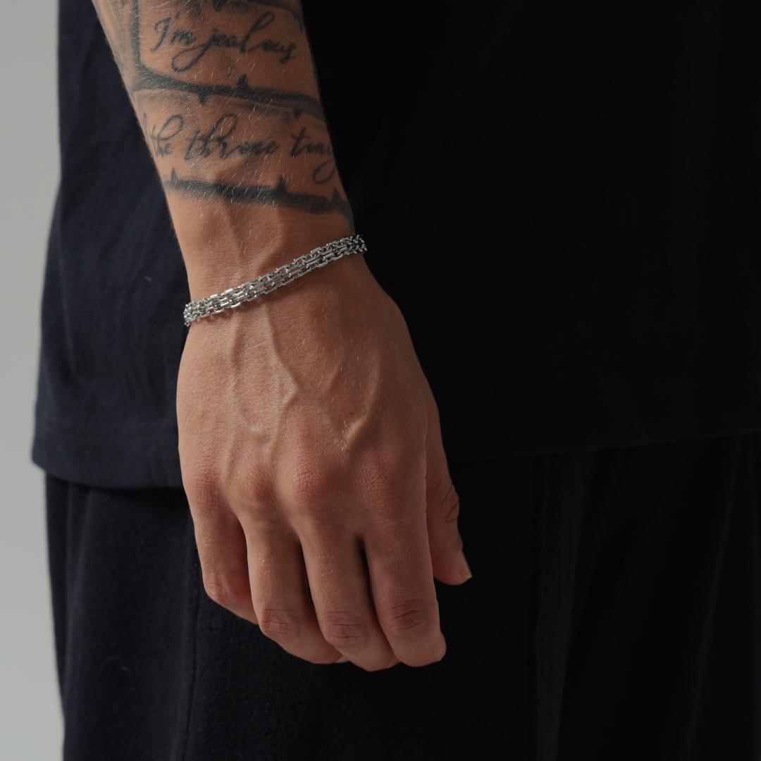 Bracciale Double Belcher (Argento)