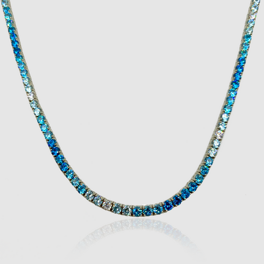Catena da Tennis Blu (Argento) 3mm