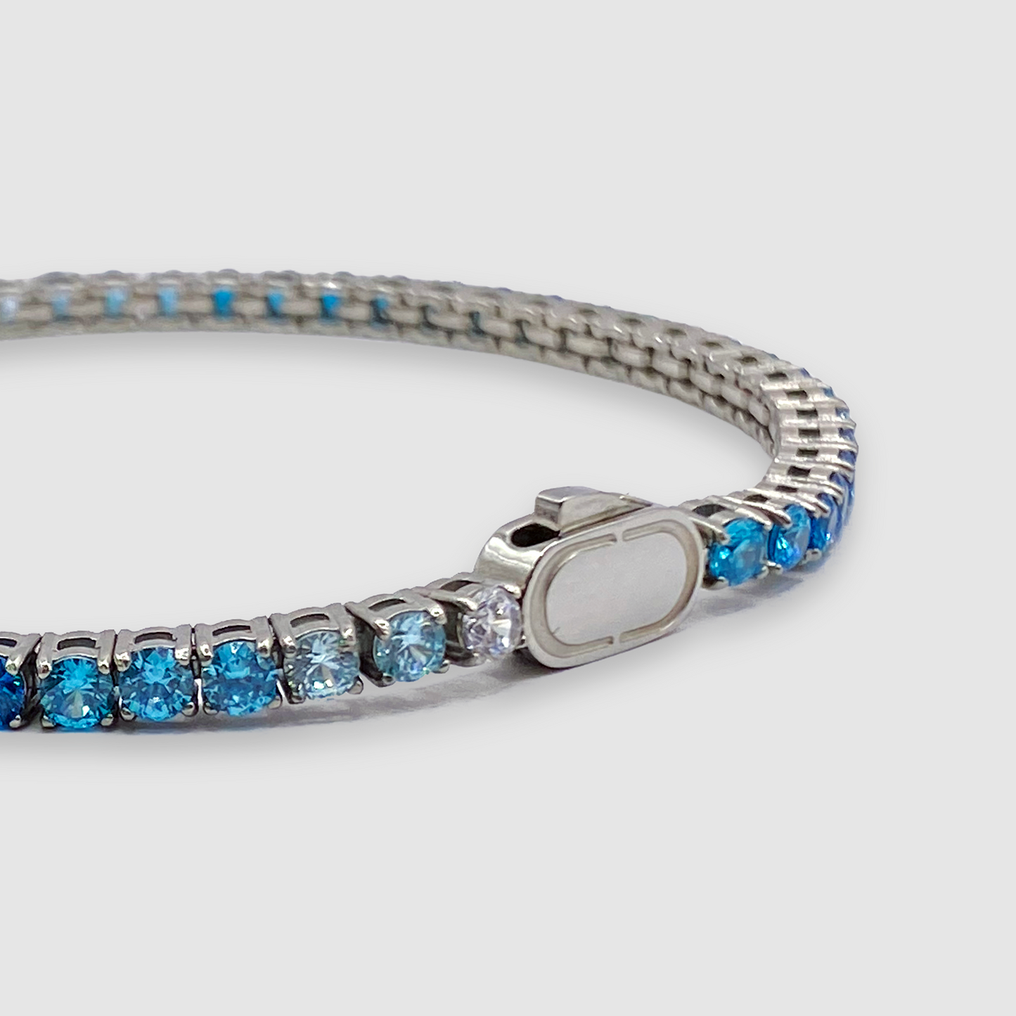 Bracciale Tennis Blu (Argento) 3mm