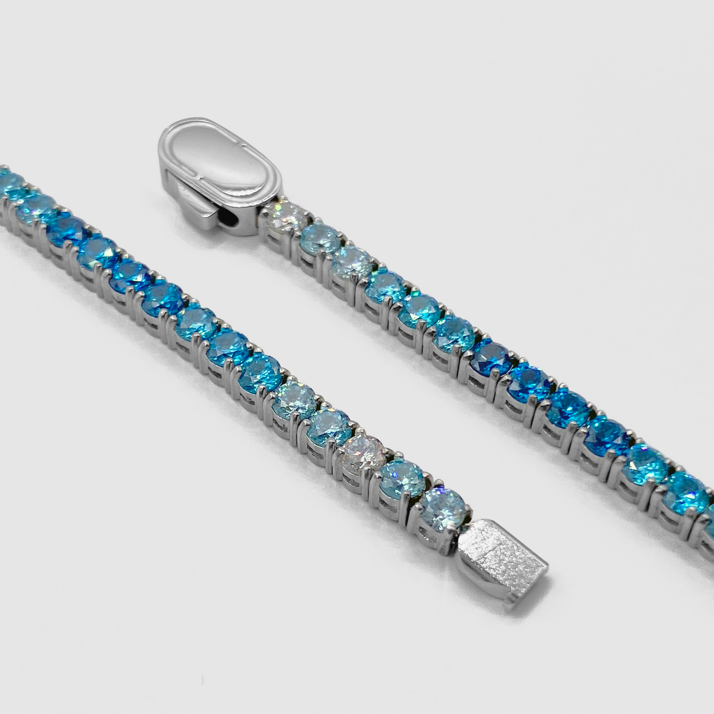 Catena da Tennis Blu (Argento) 3mm