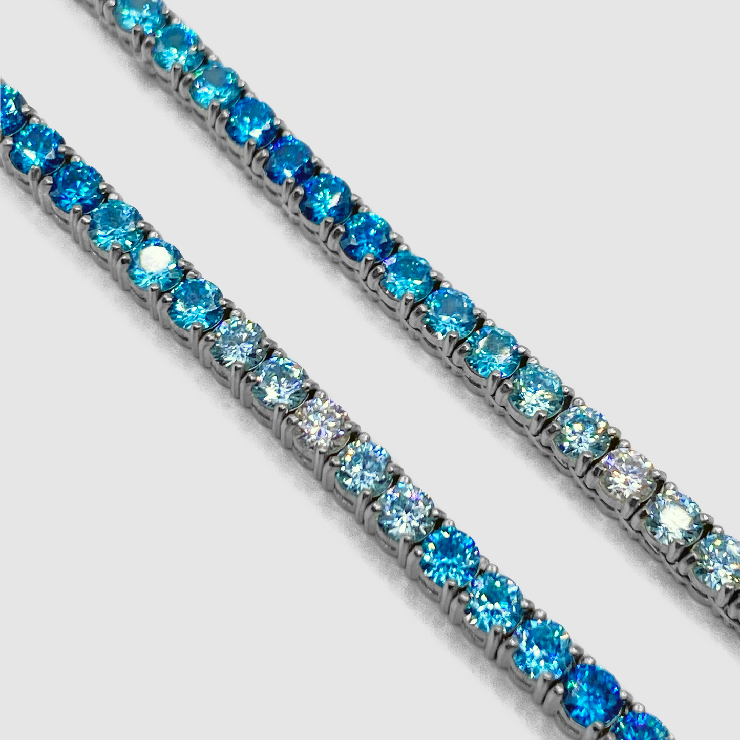 Catena da Tennis Blu (Argento) 3mm