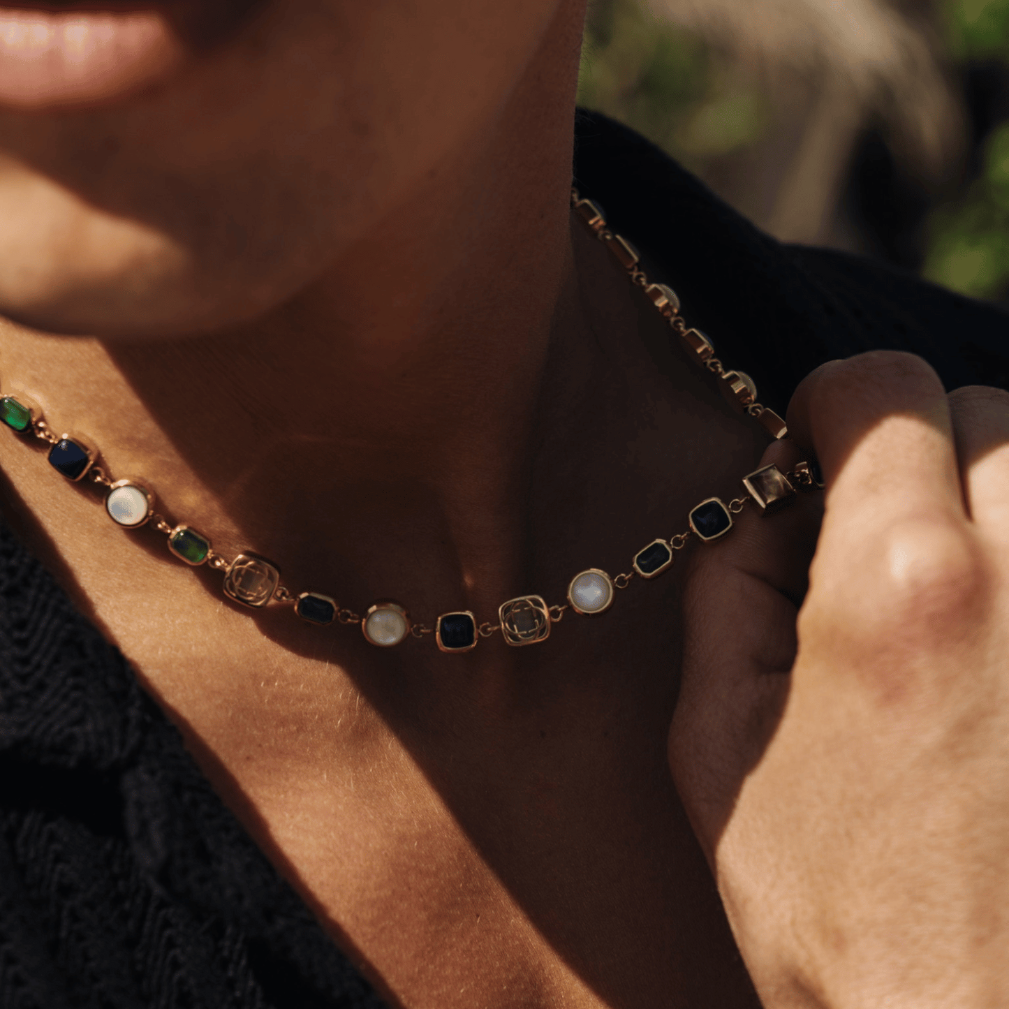 Collana in Pietre Preziose Blu (Oro)