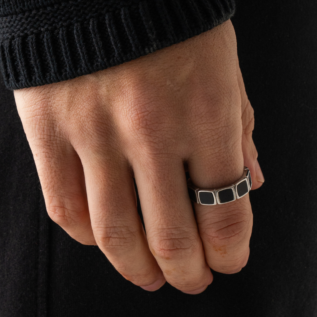 Anello in Pietra Onice (Argento)