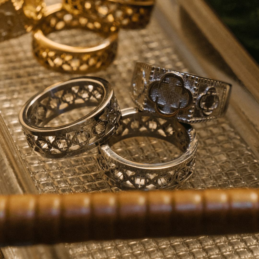 Anello a Fascia Clover (Argento)