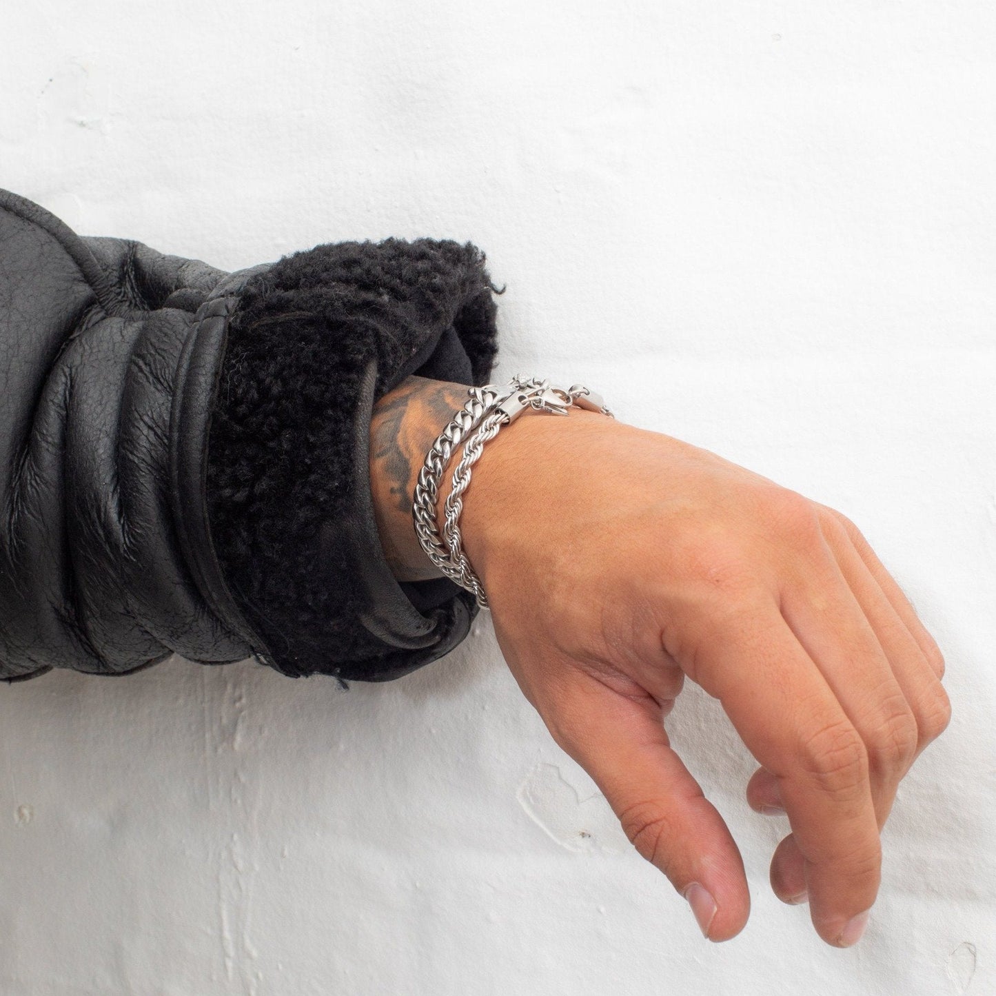 Bracciale in corda (Argento) 5mm