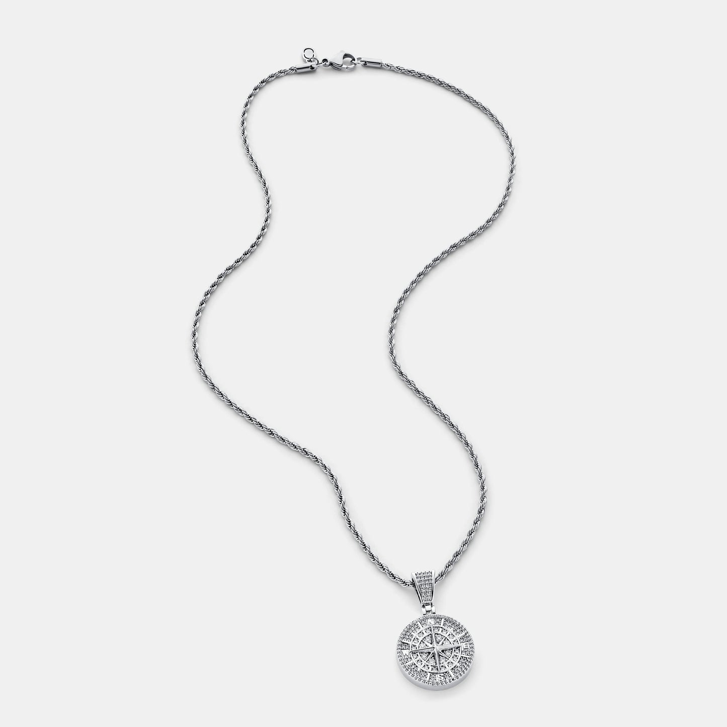 Pendente Bussola Iced (Argento)