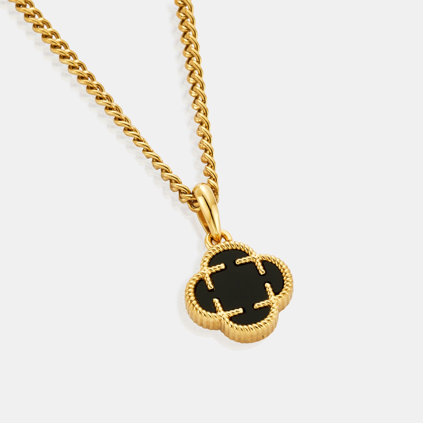 Pendente in Pietra Onice Clover (Oro)