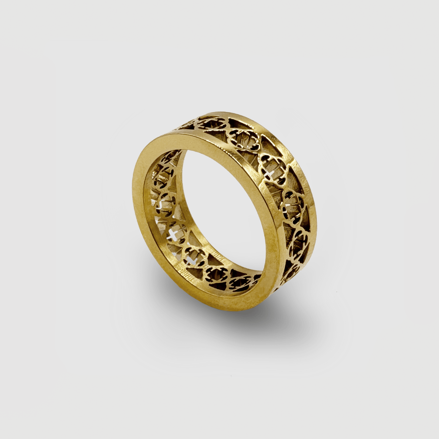 Anello a fascia Clover (Oro)
