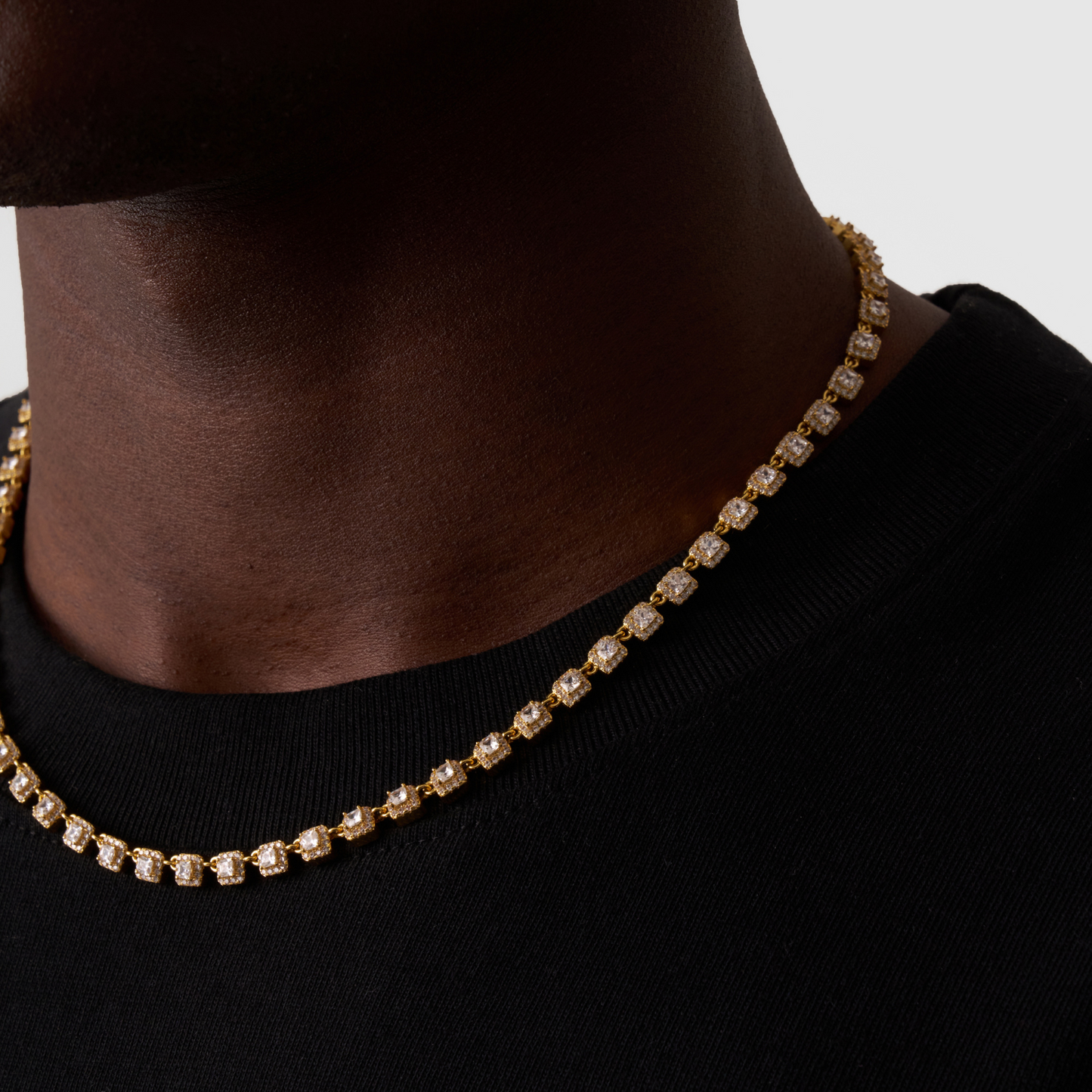 Collana Tennis in Pietra Cluster (Oro)