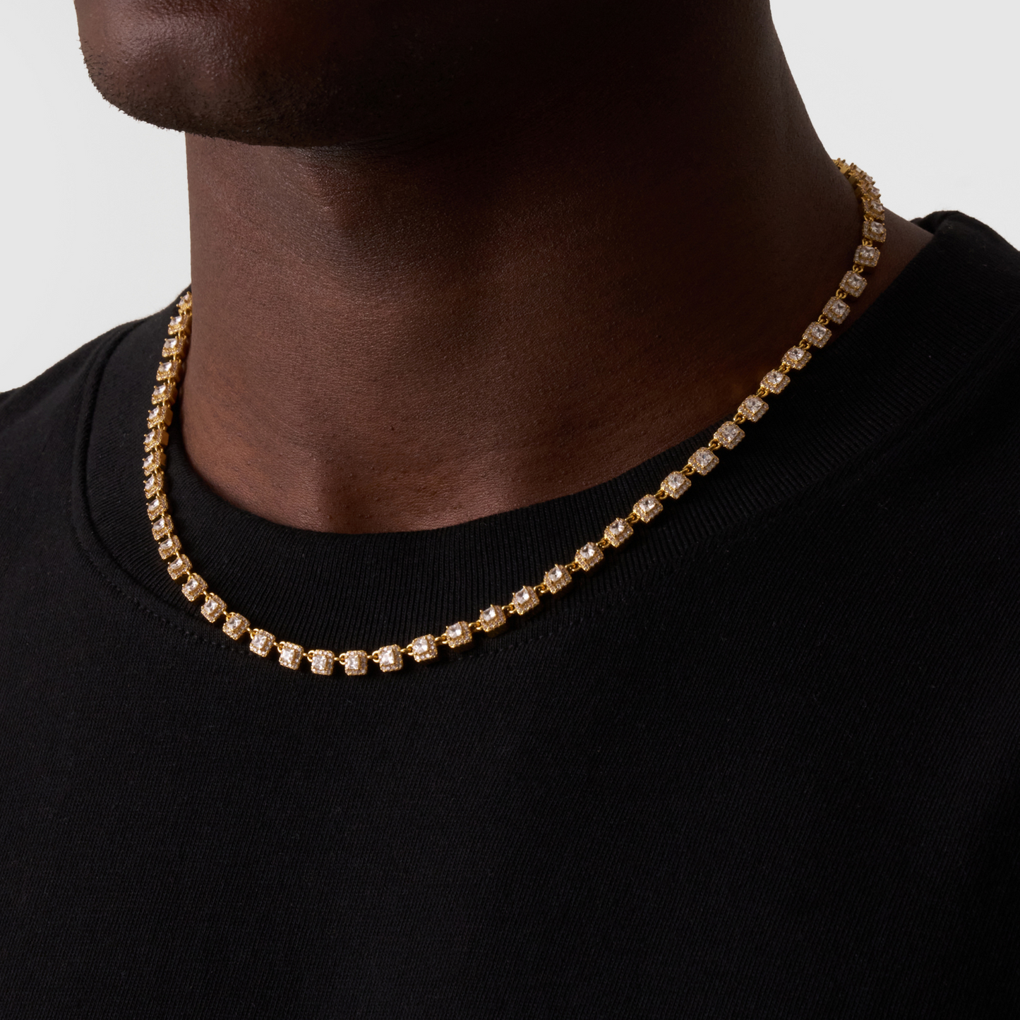 Collana Tennis in Pietra Cluster (Oro)