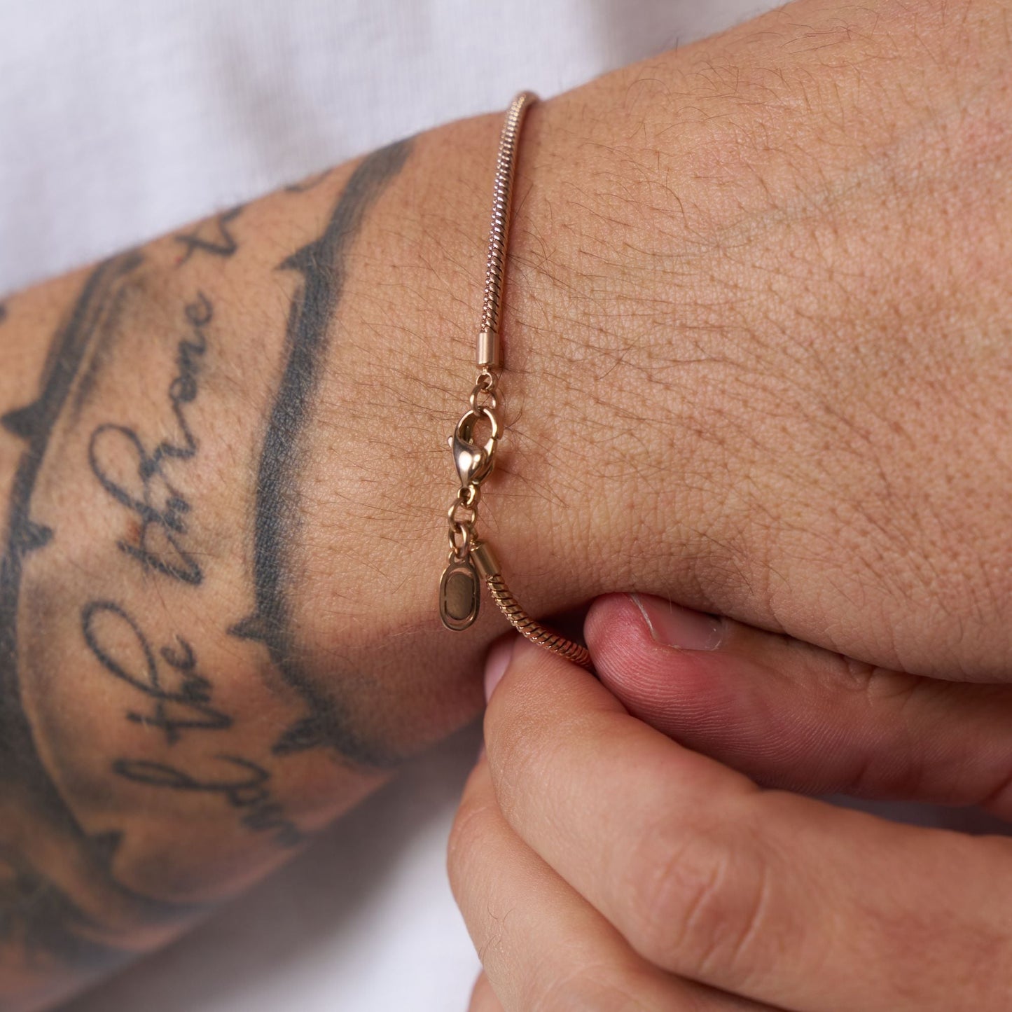 Bracciale a Serpente (Oro Rosa) 2mm