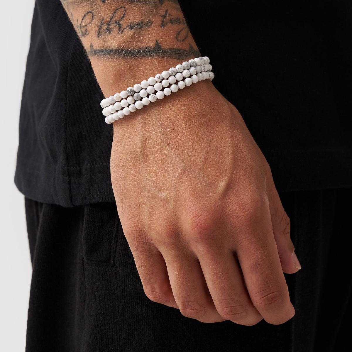 Bracciale avvolgente in pietre di Howlite