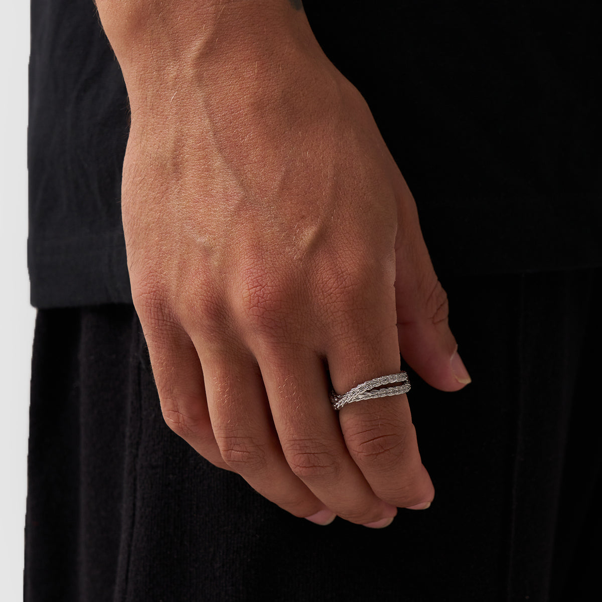 Anello a Fascia in Cordino (Argento)