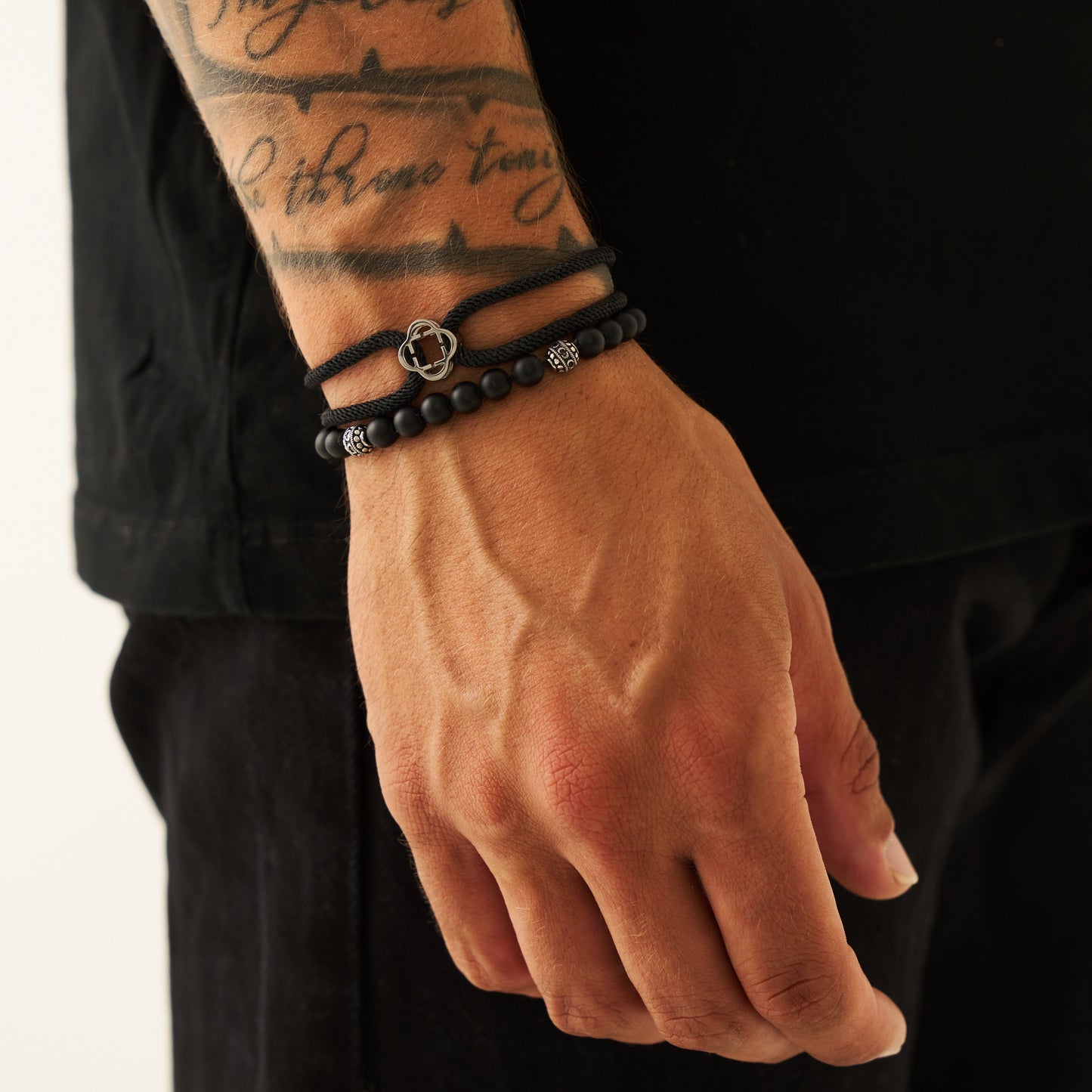 Bracciale in Pietra Onice Opaca (Argento)