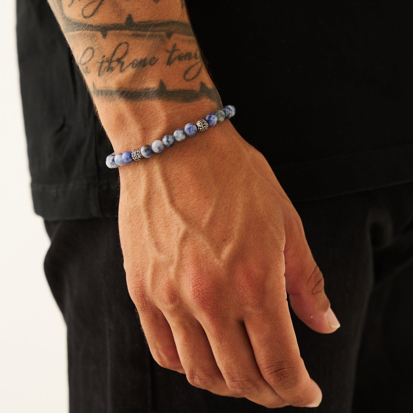 Bracciale in Pietra di Sodalite (Argento)