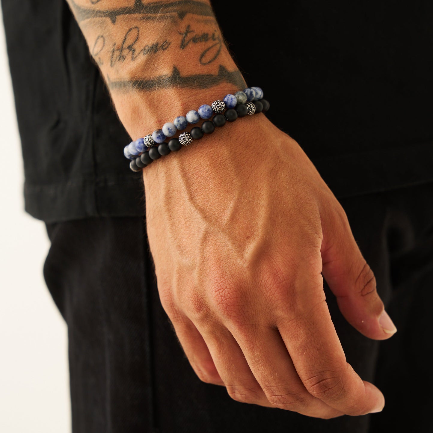 Bracciale in Pietra di Sodalite (Argento)