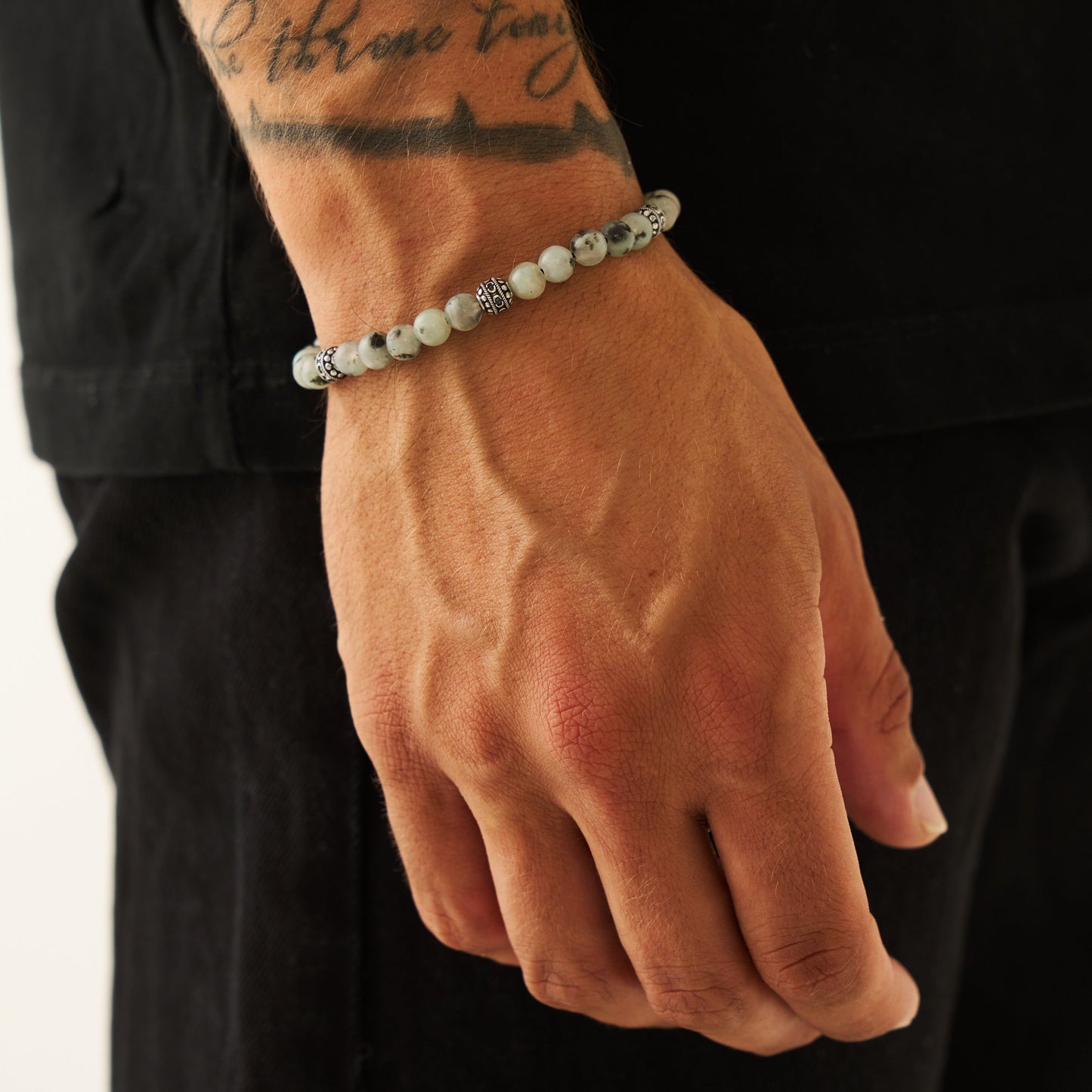 Bracciale in Pietra Kiwi (Argento)