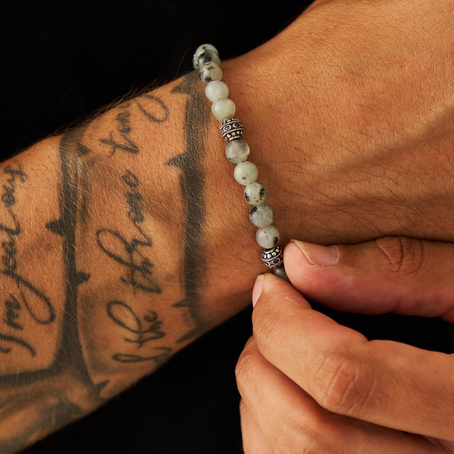 Bracciale in Pietra Kiwi (Argento)