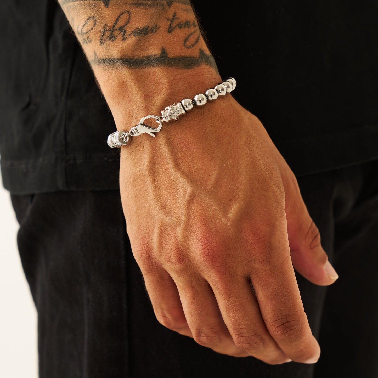 Bracciale a Palline in Chrome (Argento)