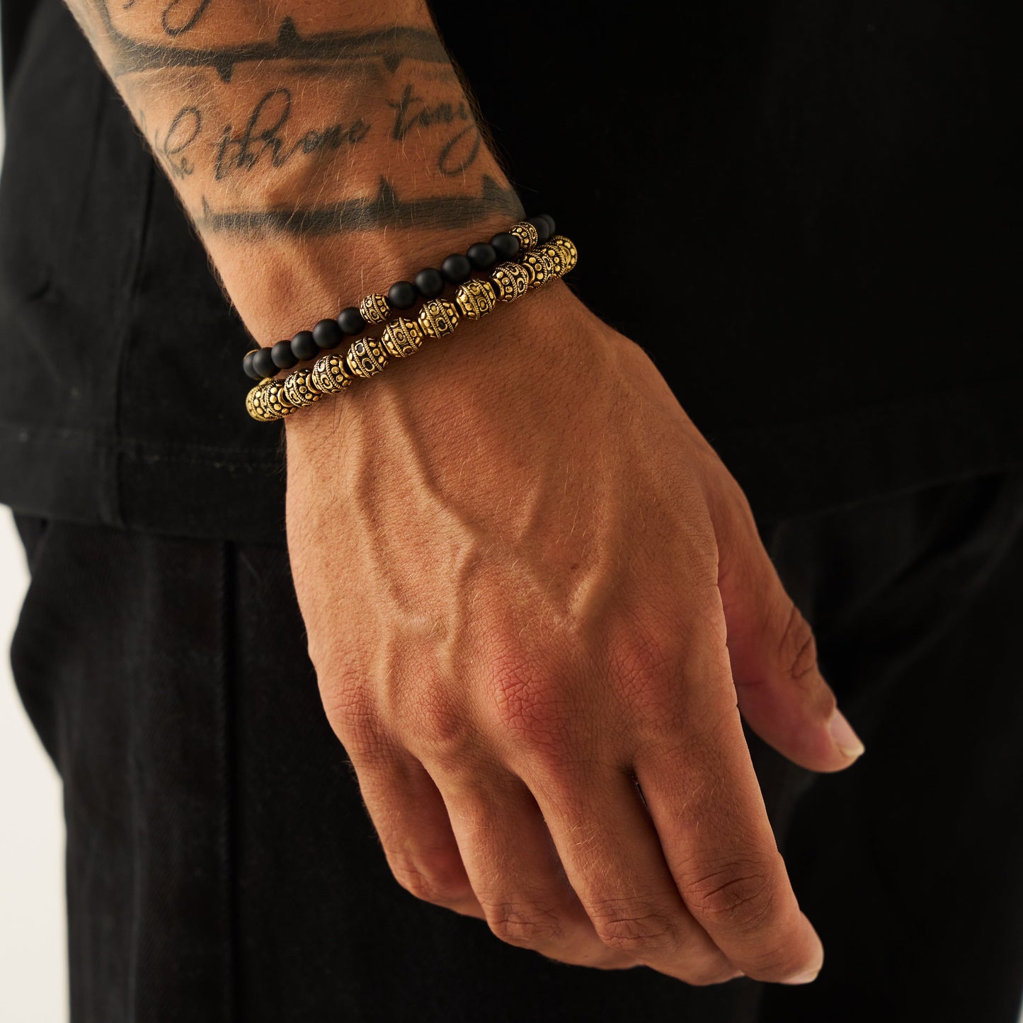 Bracciale in Pietra Onice Opaca (Oro)