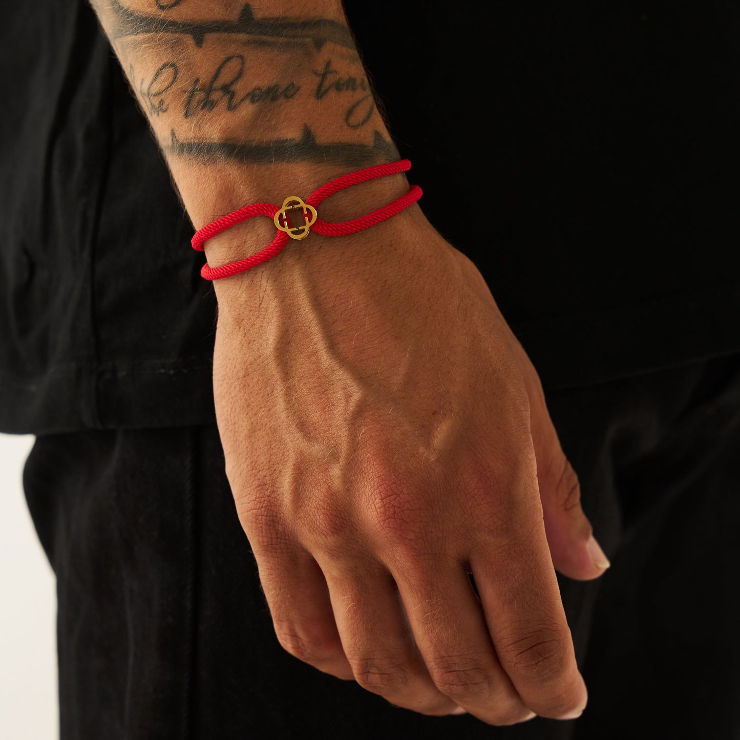 Braccialetto in Cordino Rosso (Oro)