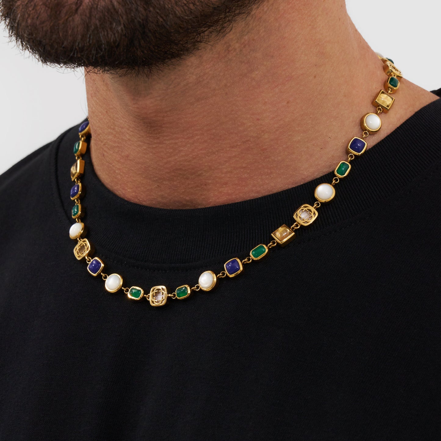 Collana in Pietre Preziose Blu (Oro)