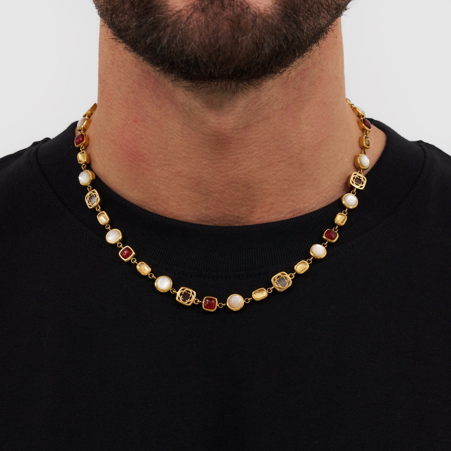 Set di Gemme di Cristallo Rosso (Oro)