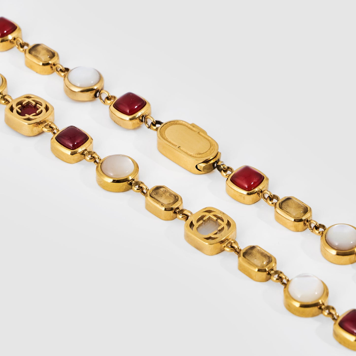 Set di Gemme di Cristallo Rosso (Oro)