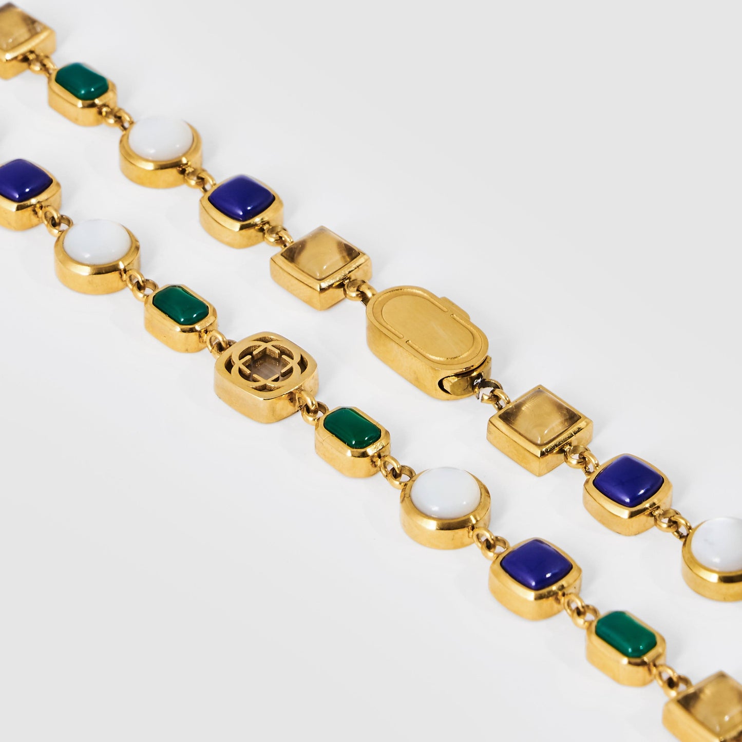 Set di Gemme in Cristallo Blu (Oro)