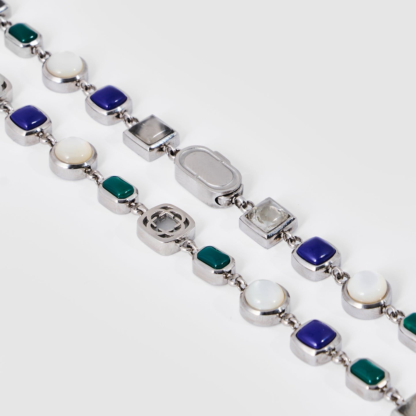 Set di Pietre Preziose Blu (Argento)