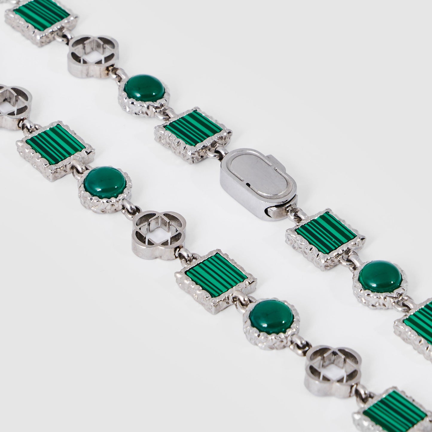 Set di Gemme di Quarzo Verde (Argento)