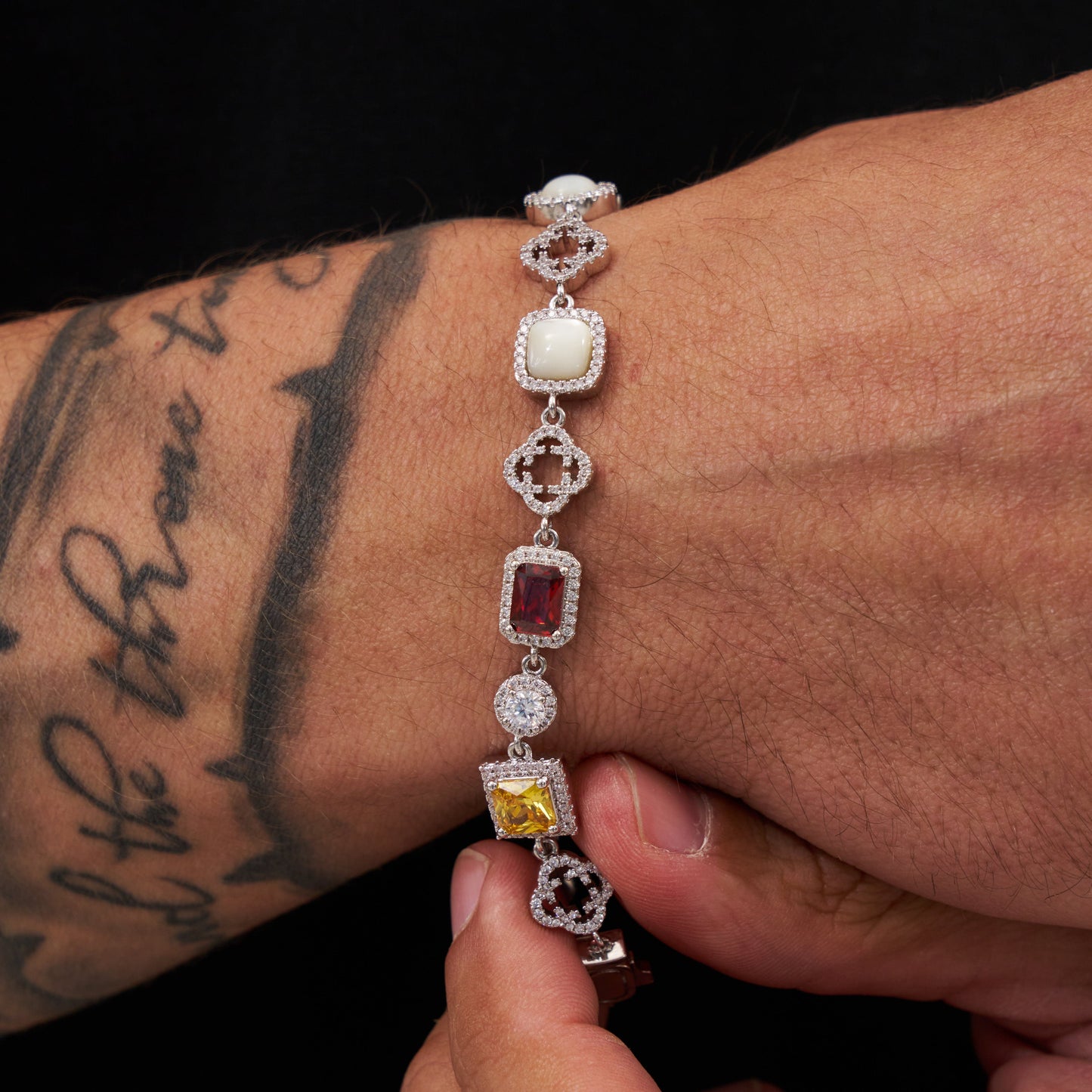 Bracciale Iced Gemstone (Argento)