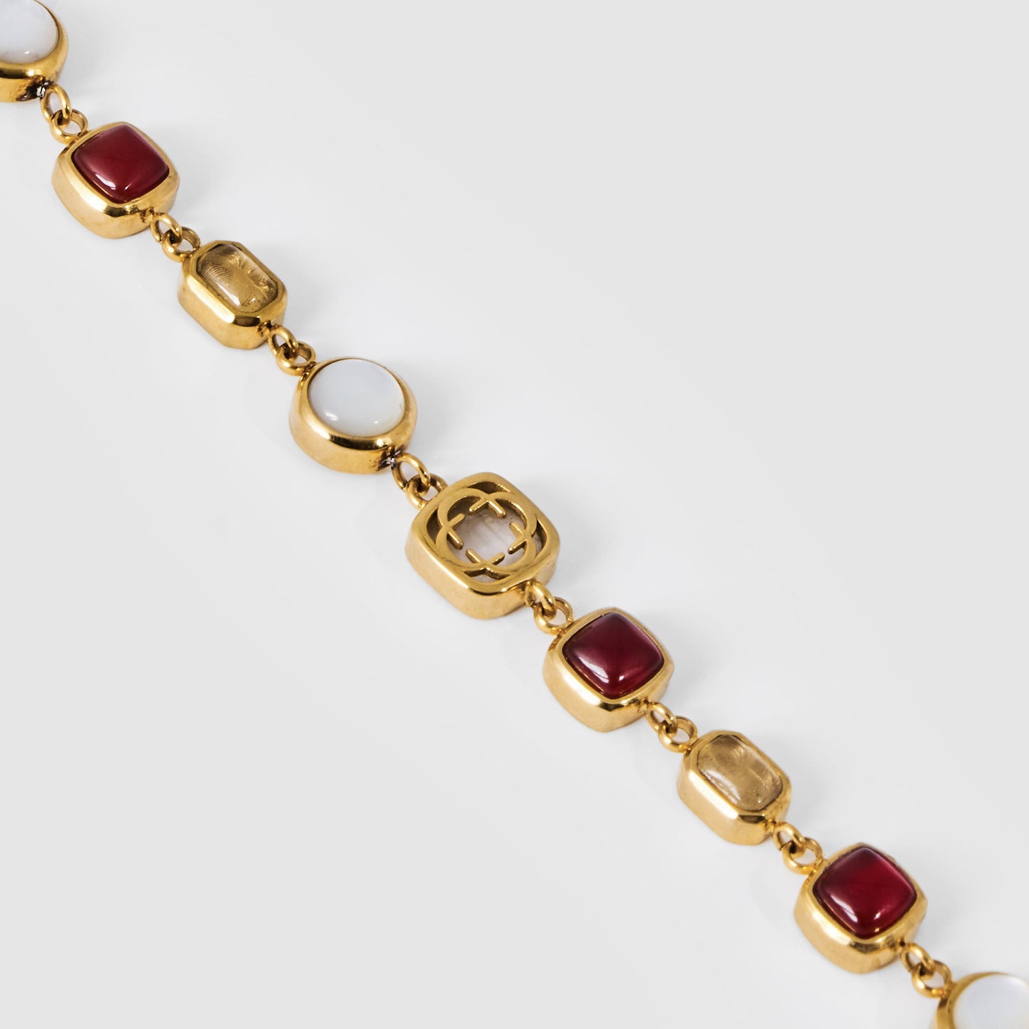 Bracciale in Gemma di Cristallo Rosso (Oro)
