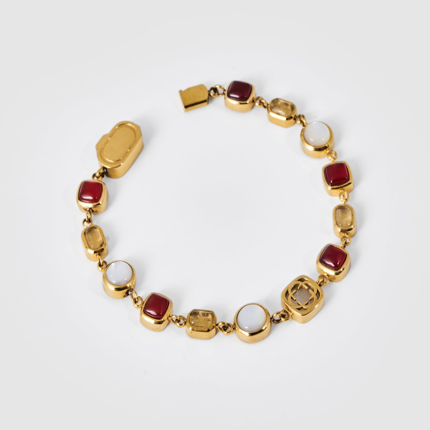 Bracciale in Gemma di Cristallo Rosso (Oro)