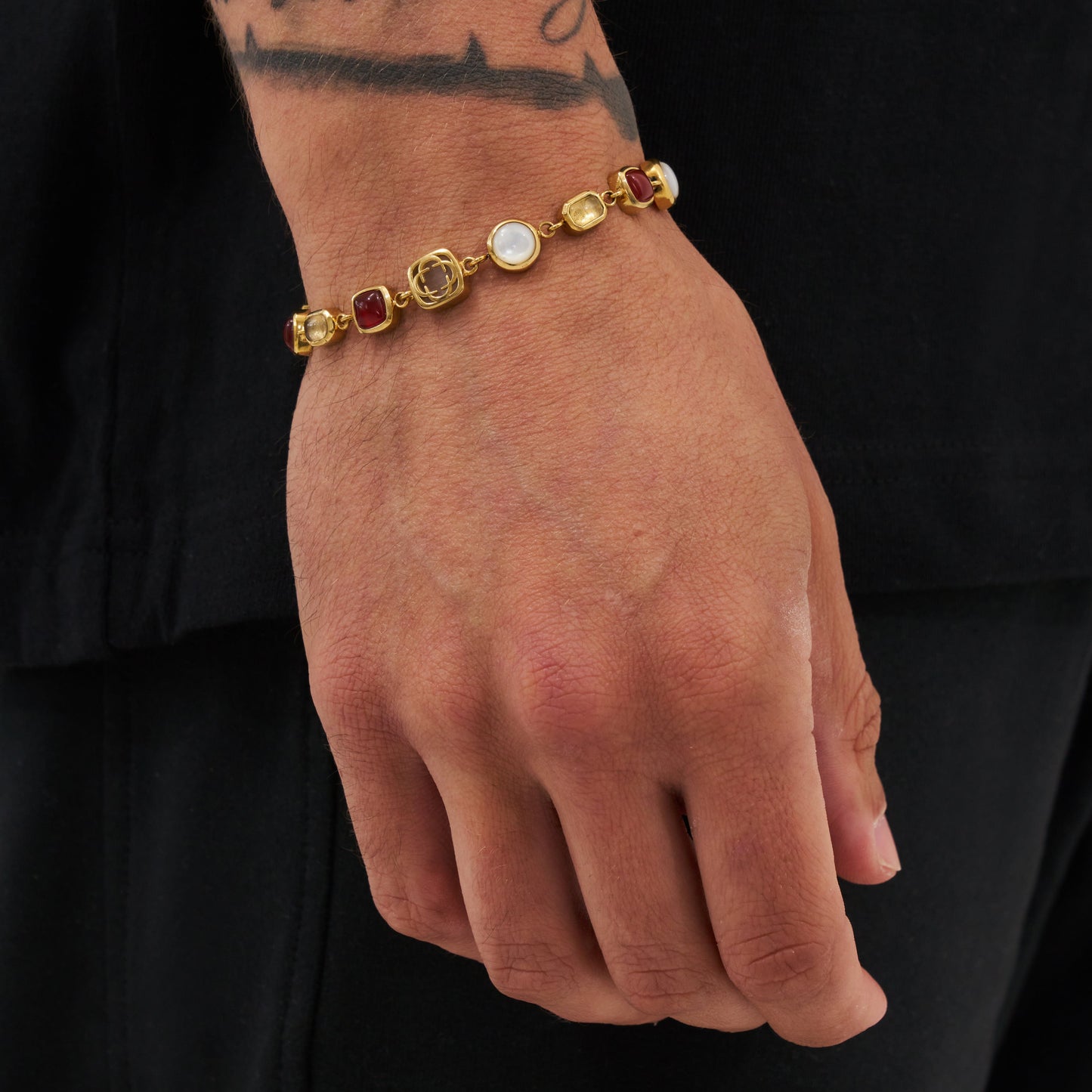 Set di Gemme di Cristallo Rosso (Oro)
