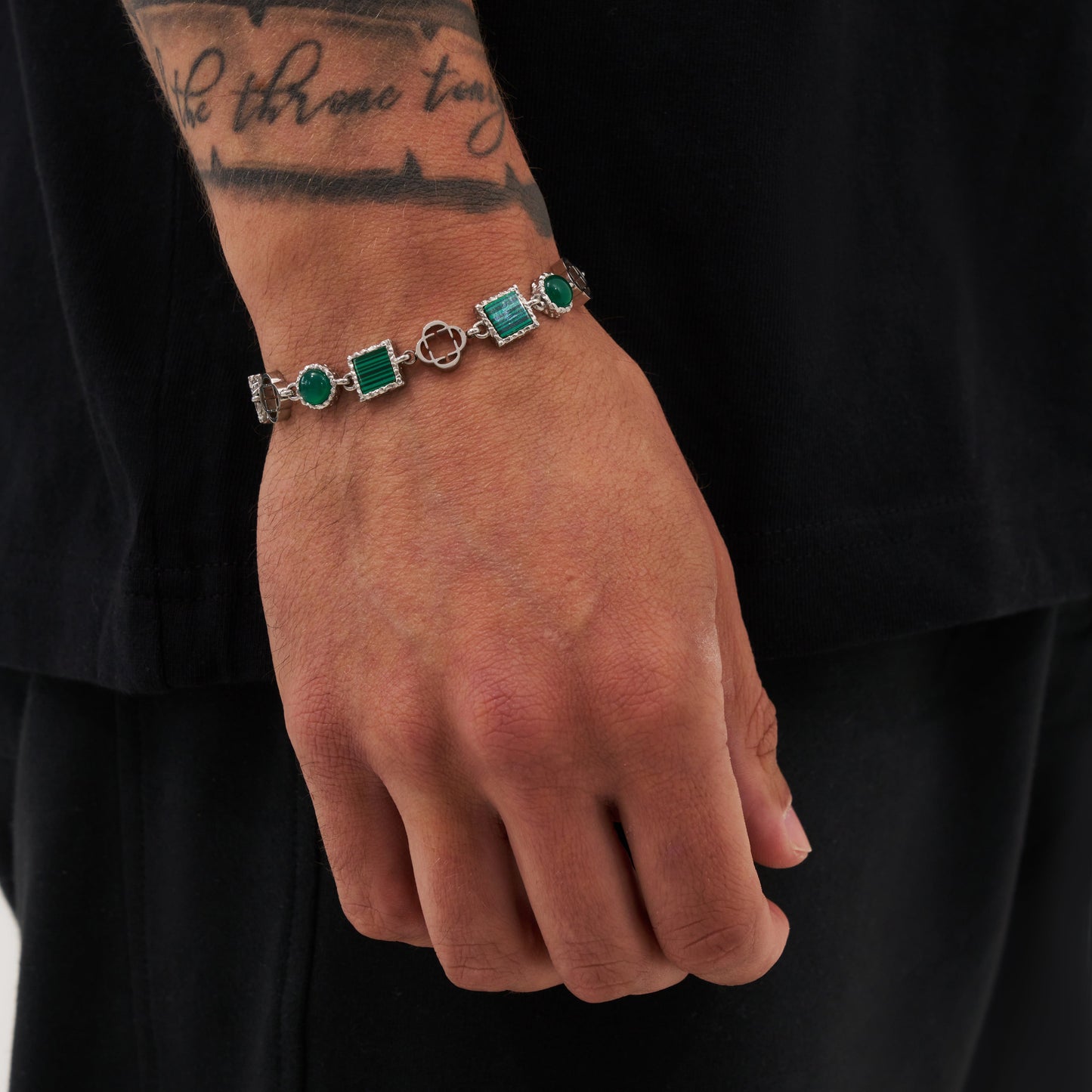 Set di Gemme di Quarzo Verde (Argento)