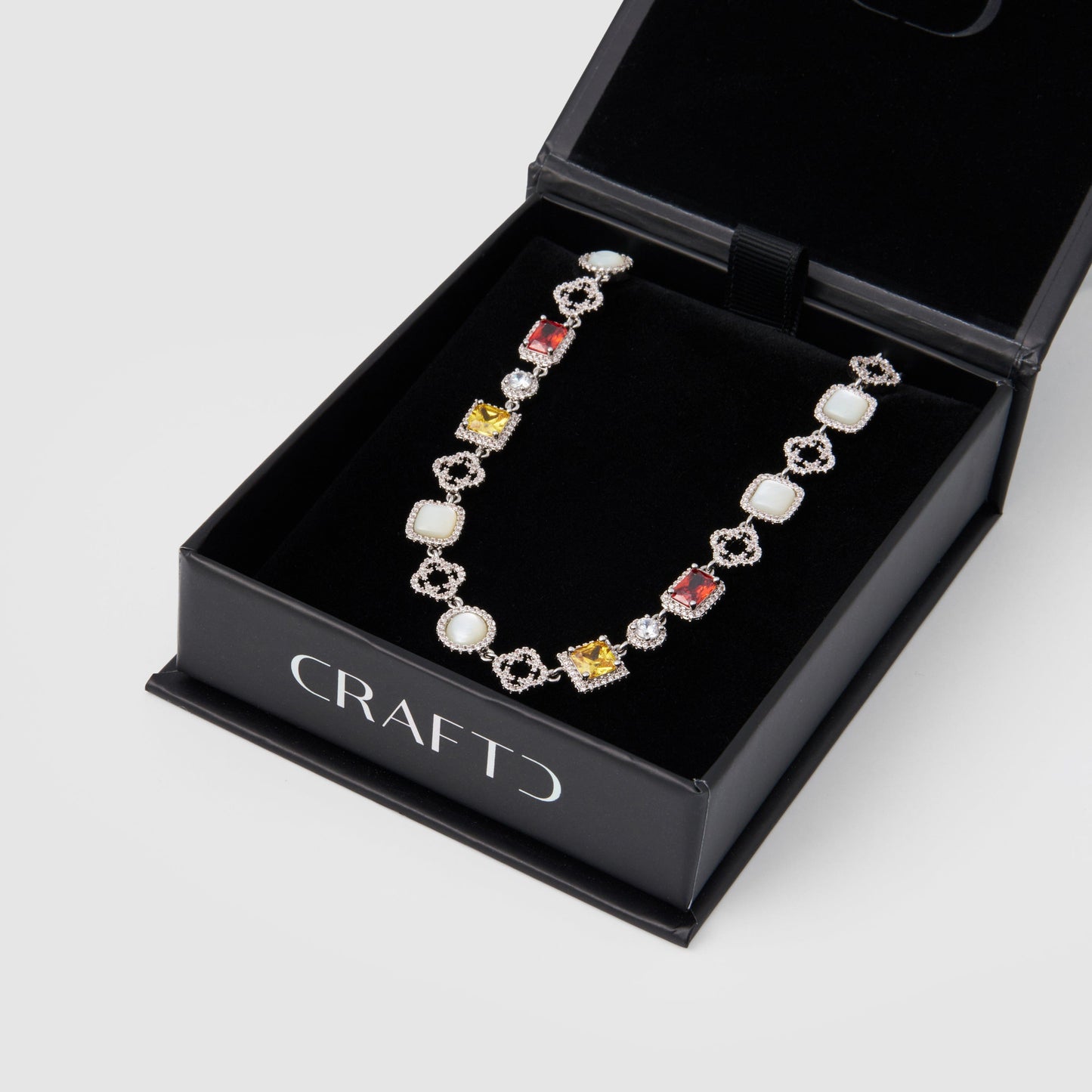 Collana Iced Gemstone (Argento)