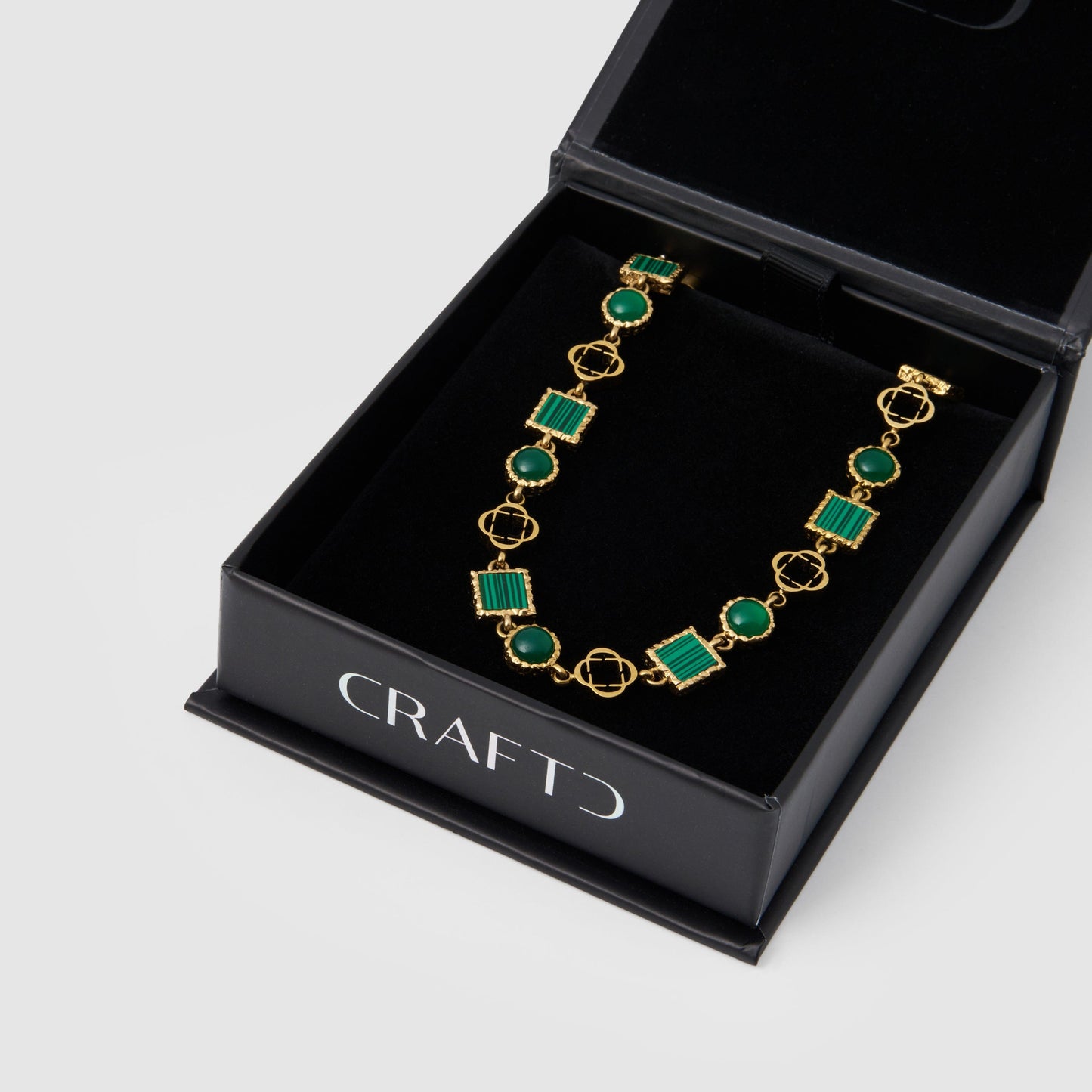 Bracciale in Pietra Preziosa di Quarzo Verde (Oro)