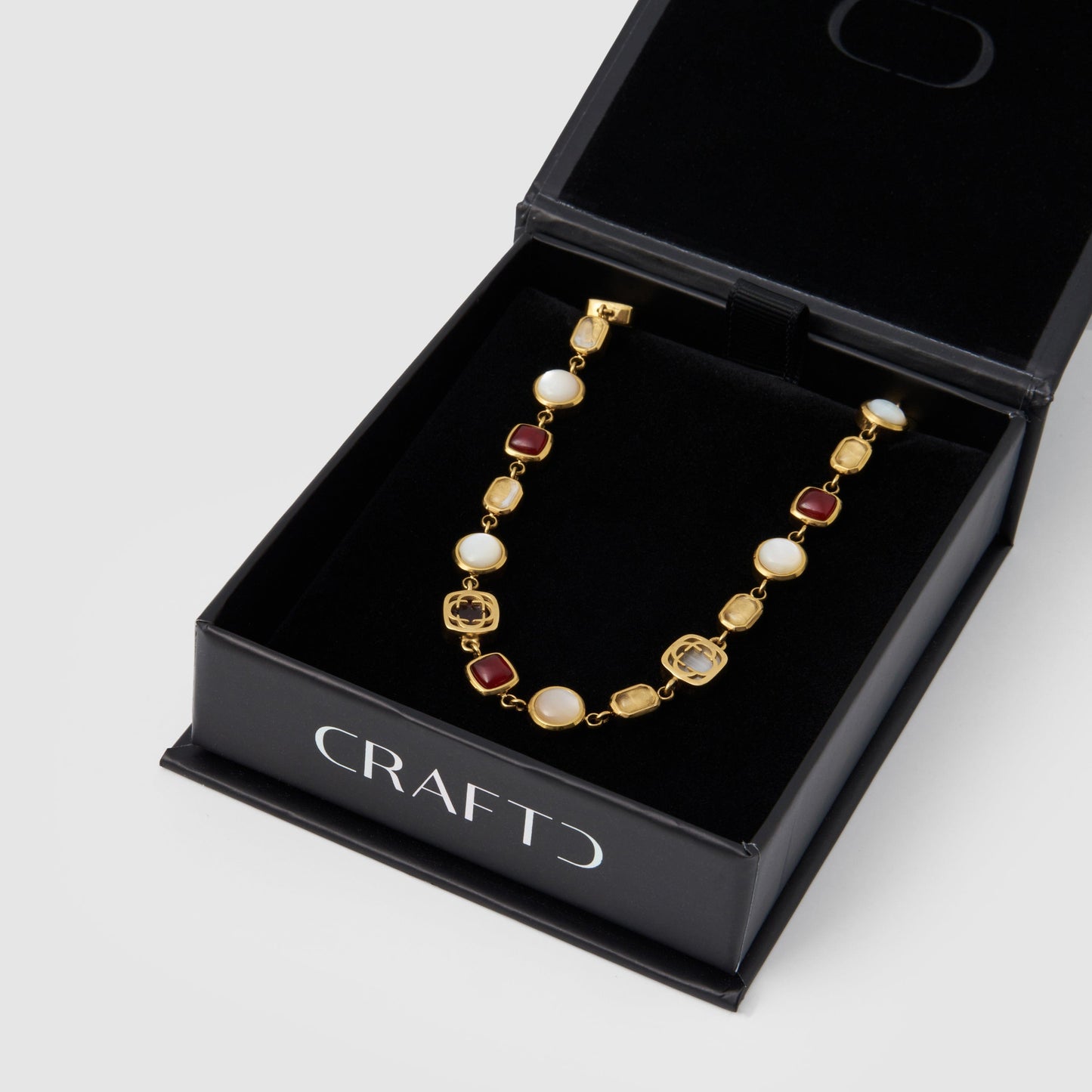Bracciale in Gemma di Cristallo Rosso (Oro)