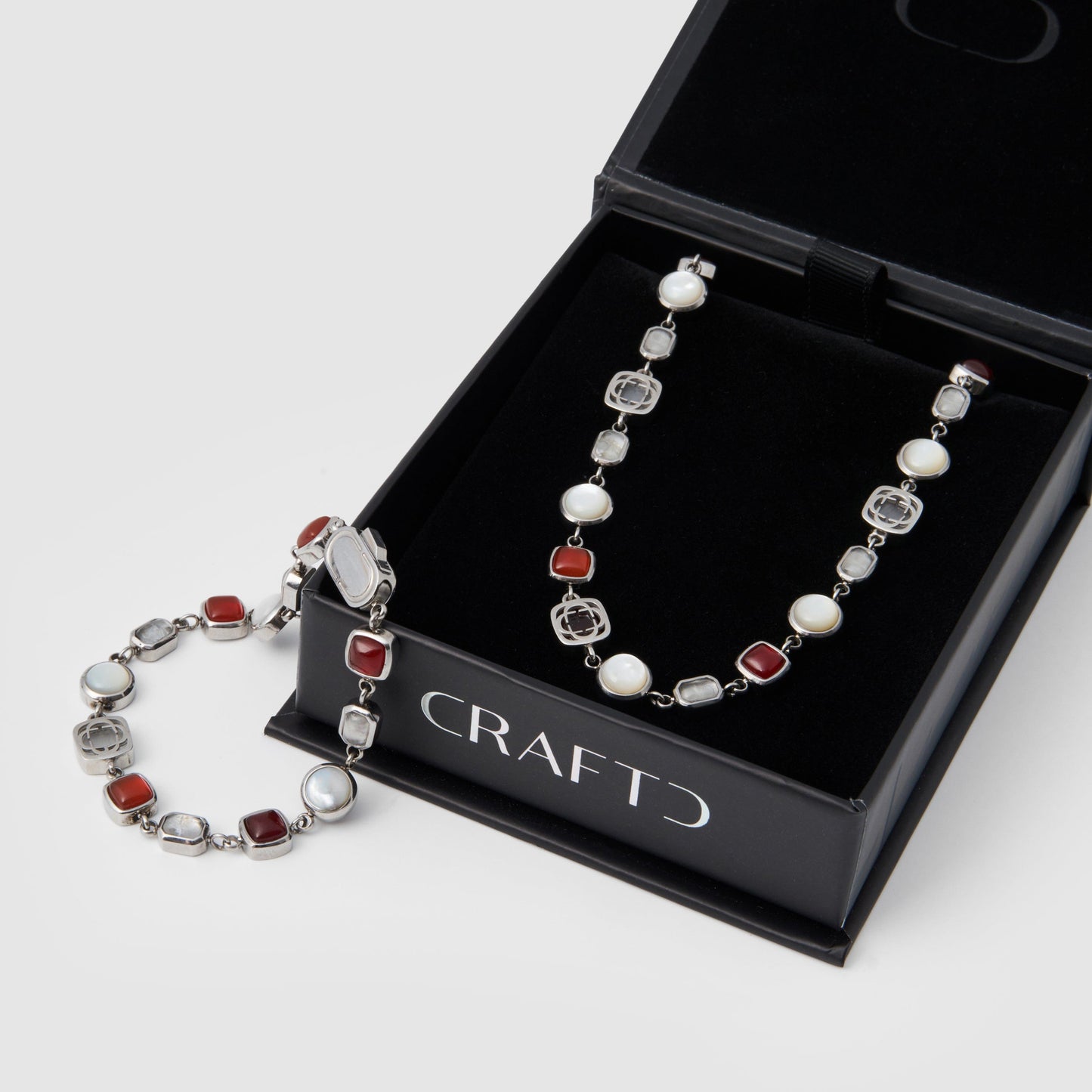 Set di Gemme di Cristallo Rosso (Argento)