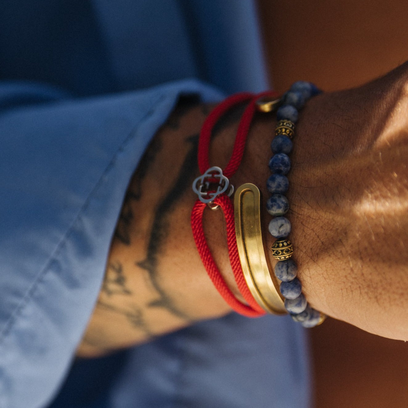 Bracciale in Cordino Rosso (Argento)