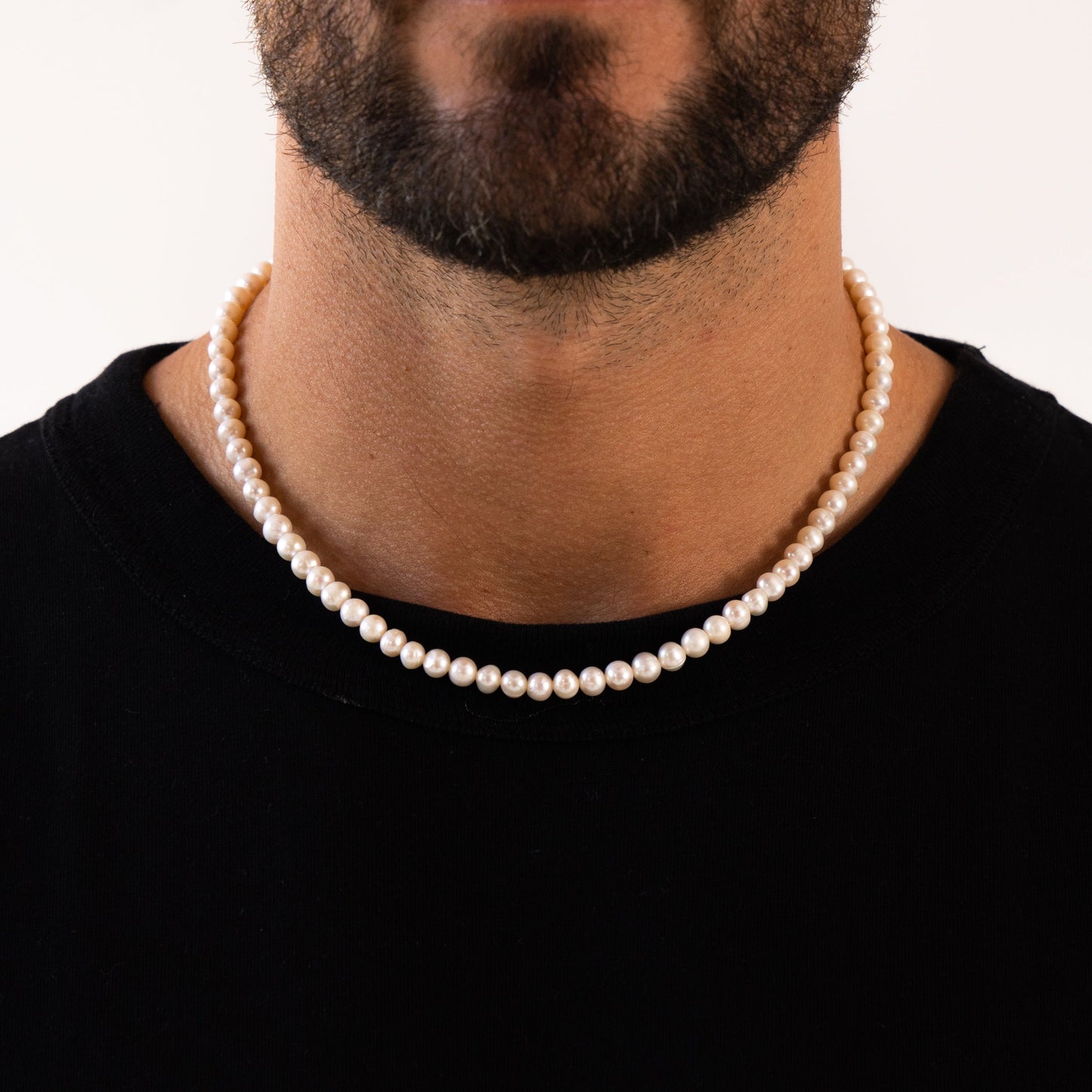 Collana di Perle Vere Rotonde (Argento)