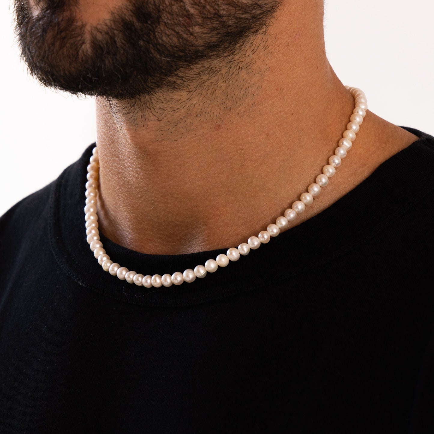 Collana di Perle Vere Rotonde (Argento)